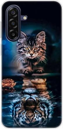 Case Compatible with SAMSUNG GALAXY M17 5G,Transparent Soft Bumper Phone Cover Clear Cases Shockproof TPU Silicone Bumpers Anti-Scratch Pattern-(Cat Tiger) on Amazon.ae - Price Tracker
