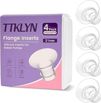 4 Pcs 21mm Flange Insert, Soft Reducer for 24mm Flange Shield, Compatible with Momcozy M5/M9/M6/V2 Pro/S12 Pro/eufy E10/S1/S1 Pro/Spectra/Elvie/Lansinoh/Paruu Breast Pump on Amazon.ae - Price Tracker
