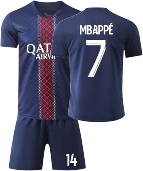“2025–26 New Paris Home Style #7 K. Mbappé Football Jersey – Fans Replica Soccer Training Kit – Breathable Sports Set for Kids & Youth” on Amazon.ae - Price Tracker