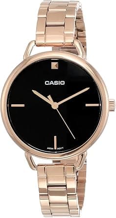 Casio Women's Watch - LTP-E415PG-1CDF Black Dial, Gold Band on Amazon - Best Deal Finder