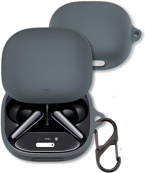 Case for Anker Soundcore Liberty 4 Pro Earbuds (Gray) | Soft Silicone Protective Cover with Carabiner, Shockproof on Amazon.ae - Price Tracker