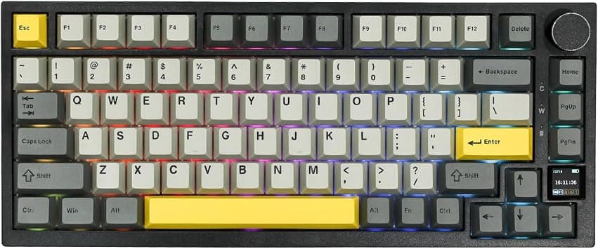 كيبورد إيبوميكر USB-C و بلوتوث و 2.4GHz موديل AK820 برو مع شاشة TFT و إضاءة RGB بلون آر جي بي لويندوز و ماك على أمازون - دليلك لأفضل العروض