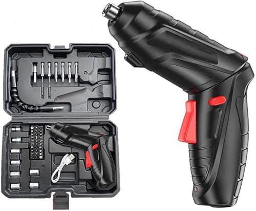 SKY-TOUCH Electric Screwdriver Set, 47 In 1 Usb Rechargeable Screwdriver Gun Twistable Handle, 3.6V Drill Screwdriver Bits Set With Built-In Led, 1800Mah Black on Amazon.ae - Price Tracker