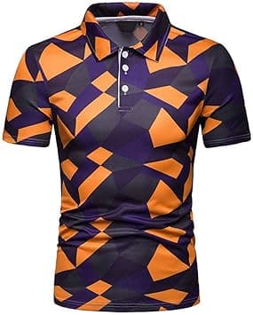تنورة Skirt Dress Men Shirt Business Slim Fit Summer Fashion Short Sleeve Stripe Painting Large Size Casual Top Blouse Super Premium Shirts,Size:M,Colour:I-dark Blue (Color : H-orange, Size : M) on Amazon.ae - Price Tracker