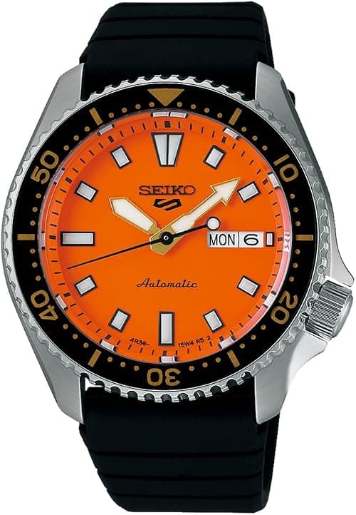 Seiko SRPL89K1 5 Sports SKX Automatic Watch for Men, 42.5 mm Case Size, Orange/Black on Amazon - Best Deal Finder