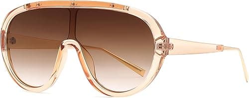 FEISEDY Sunglasses Women Oversized One Piece Frame UV400 Sun Glasses Trendy Retro Shades B2580 on Amazon.ae - Price Tracker