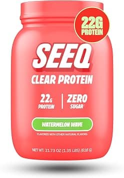 SEEQ Clear Whey Isolate Protein Powder, Watermelon Wave, 22 Servings, 22g Protein Per Serving, Sugar-Free, Keto-Friendly, Soy-Free Clear Protein Powder, Juice-Like Protein on Amazon.ae - Price Tracker