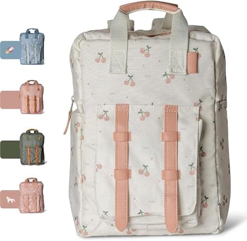 Kids School Backpack 5-8 years, Easy to Carry & Durable, Made of Sustainable Materials, Spacious, Perfect for Nurseries and Travel, Classic Cherry Print on Amazon.ae - Price Tracker