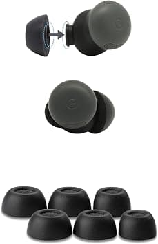 Comply TW-700-B | Memory Foam Replacement Earbud Tips for Google Pixel Buds Pro 2, Soundcore Liberty 4 NC & More | Ultimate Comfort, Secure Fit, Superior Noise Isolation | Black, Medium (3 Pairs) on Amazon.ae - Price Tracker
