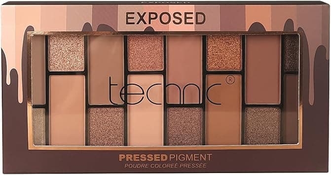 Technic Exposed Eyeshadow Palette - 16 Long Lasting, Blendable Shades with Soft Shimmers & Transitional Mattes for Day or Night Looks. With a Mixture of Browns, Bronzes and Neutrals. 29.6g on Amazon.ae - Price Tracker