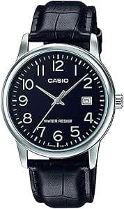 Casio Men's Watch - MTP-V002L-1BUDF Black Dial, Black Band on Amazon.ae - Price Tracker
