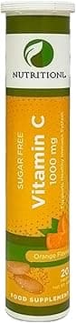 Nutritionl Vitamin C 1000 mg | For Immune Booster | Powerful Antioxidant | Glowing Healthy Skin | Supports Iron Absorption | Sugar free | Orange Flavor | 20 Tablets on Amazon.ae - Price Tracker