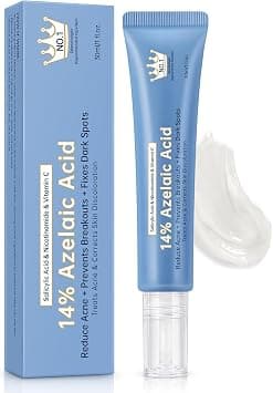 Azelaic Acid 14% Cream, Acne Treatment, Redness Relief, Dark Spots, Niacinamide, Vitamin C, Facial Serum, Sebum Balance, Sensitive Skin على Amazon.ae - متتبع الأسعار