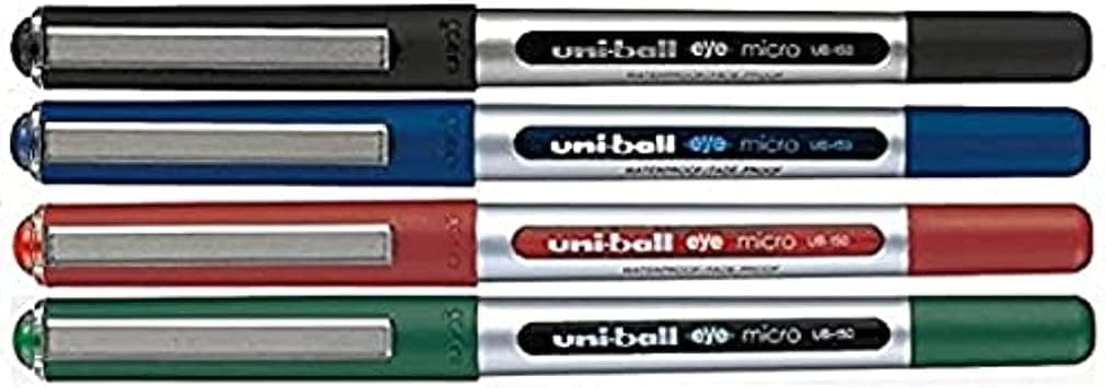 Uni-Ball UB-150 Liquid Ink Rollerball Pen - Fine 0.5mm Tip - Black, Blue, Green, Red - Pack of 4 on Amazon.sa - Price Tracker
