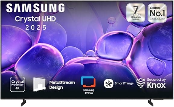 Samsung 85 Inch Crystal UHD TV, U8000F, 4K, Crystal Processor, 4K Upscaling, Q-Symphony, Free contents by Samsung TV Plus, Secured by Knox, UA85U8000FUXSA (2025 - KSA Version) - Amazon.sa Price Tracker