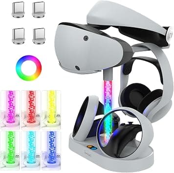 ElectronGeek ipega RGB Charging Dock for PS VR2 and VR2 Sense Controller Stand with RGB Light Charger Base على Amazon.ae - متتبع الأسعار