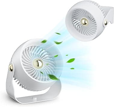 TERRIFI Desktop Fan, 6-Inch Quiet Portable Table Fan with 3 Speeds, Strong Airflow, Desk and Wall Mount Fan, 360° Rotate Personal Cooling Fan for Bedroom, Home, Office, Travel, White on Amazon.ae - Price Tracker