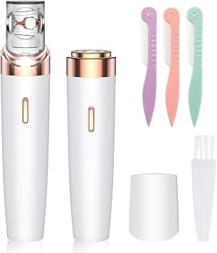 Epilator For Women, 2 In 1 Facial Women And Bikini Trimmer Hair Removal Device, Painless Smooth Glide Face Lips Chin Peach Fuzz على Amazon.ae - متتبع الأسعار