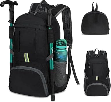 HASTHIP® 21L Hydration Backpack for Men, Ultra Lightweight Waterproof Hiking Daypack, Foldable Trekking Backpack with Large Capacity for Running, Cycling, Camping, Travel, Black on Amazon.ae - Price Tracker