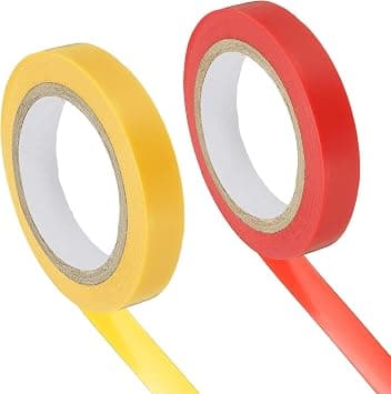 Grip Finishing Tape, 2 Rolls PVC Racket Finishing Tape, Durable Tennis Badminton Racquet Tape Wrap with Strong Adhesive Seal, Anti-Slip Vinyl Grip Accessories, 0.39 Inch × 11 Yards (Red & Yellow) على Amazon.ae - متتبع الأسعار