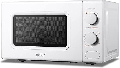 COMFEE' 700W 20L White Microwave Oven With 5 Cooking Power Levels, Quick Defrost Function, And Kitchen Manual Timer - Compact Design CM-M202CC(WH) on Amazon.ae - Price Tracker