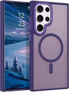 Eligo for Samsung S23 Ultra Case, Compatible with MagSafe, Magnetic Translucent Matte Back Shockproof Cover with Strong Magnet, Slim Thin Full Protection Phone Case for Galaxy S23 Ultra 5G (Purple) - Amazon.sa Price Tracker