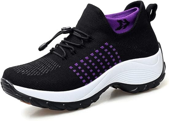Morbuy Summer Women's Casual Sneakers Breathable Walking Shoes Comfortable Thick Sole Sports Sneakers Jogging Shoes for Leisure, Running, Fitness, Trekking on Amazon.sa - Price Tracker