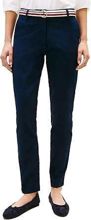 Tommy Hilfiger womens Twill Slim Chino Pants With Stretch Mid Rise Ankle Pants Casual Pants (pack of 1) on Amazon.ae - Price Tracker