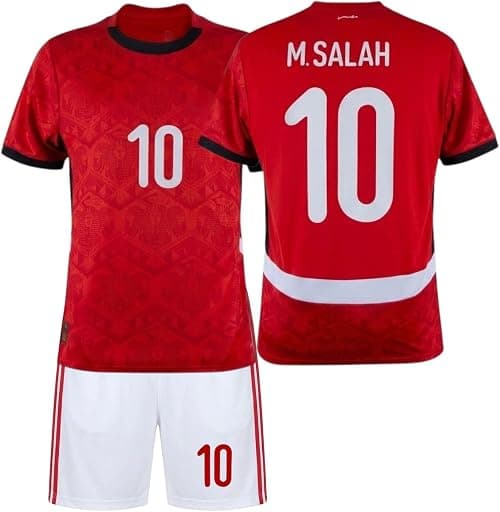 2025-26 Egypt Inspired M.SALAH #10 Style Football Jersey, Fans Replica Jersey Kit Soccer Training Set Kids & Youth Size. on Amazon.ae - Price Tracker