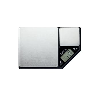 Taylor KitchenCraft Digital Kitchen Scale Dual Platform, Pro Professional Standard, Precision Accuracy and Tare Function, Brushed Stainless Steel, 5kg Capacity Black/Silver على Amazon.ae - متتبع الأسعار