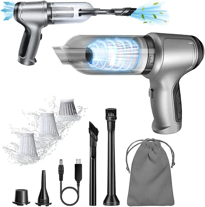 Handheld Vacuum Cleaner Car - Wireless Mini Vacuum Cleaner 3 in 1 Multifunctional Brushless Motor 19000PA with USB-C,Portable Handheld Car Vacuum Cleaner for Keyboard Cleaning, Outdoor and Home on Amazon.ae - Price Tracker
