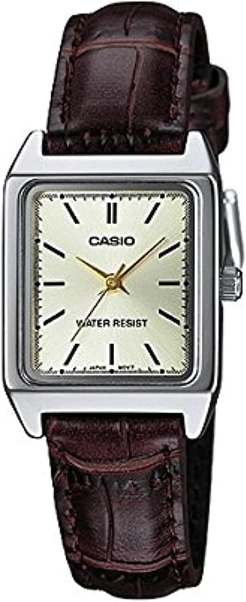 Casio Women's Sliver Dial Watch, Brown Band, LTP-V007L-9EUDF on Amazon.ae - Price Tracker