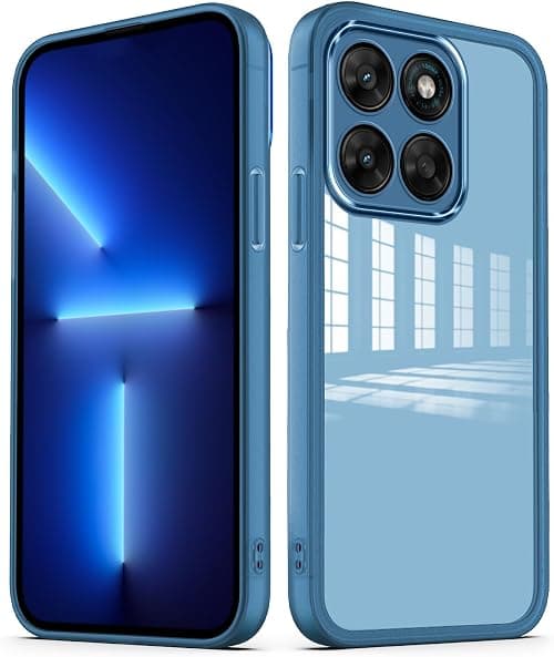 YUXING Case for Motorola Moto G77 / G67 Transparent Case with Rear Camera Protector Cover Very Thin and Shockproof Slim Case Back Cover – Blue on Amazon.ae - Price Tracker