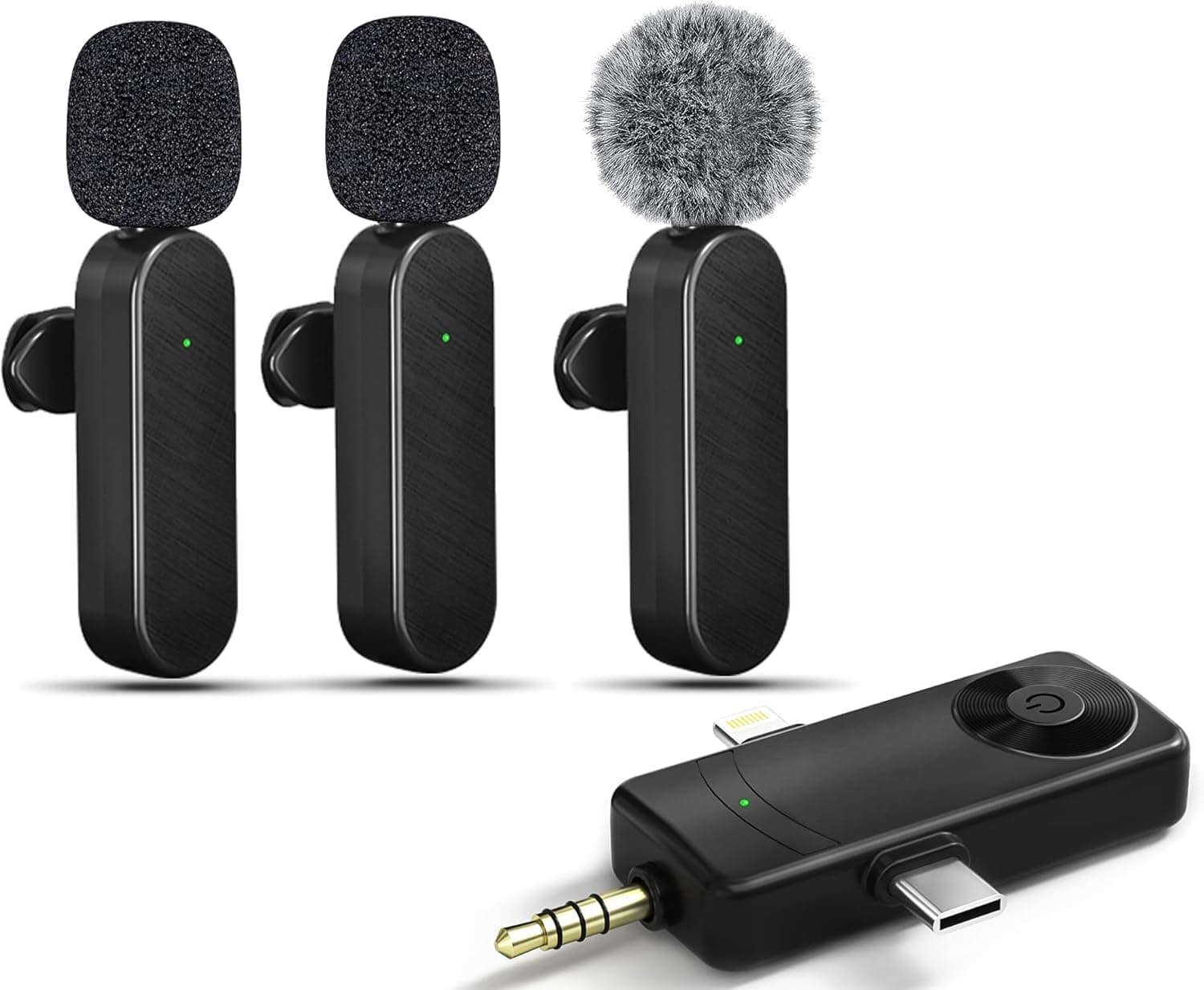 Wireless Lavalier Microphones, 4-in-1 Universal Receiver for Android iPhone iPad Laptop & Camera, USB-C, Wireless Mini Microphone for Video Recording, Vlog, YouTube, TikTok(3 Mic) on Amazon.ae - Price Tracker