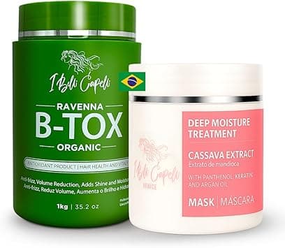 I Belli Capelli Organic Ravenna Hair B-tox Treatment Formaldehyde-Free Cirugia Capilar Para el Cabello Effect Anti-Frizz, Volume Reduction, Smoothing & Mask Argan Oil 500g on Amazon.ae - Price Tracker