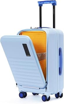 Cabin Suitcase|57cm|41 L|Polycarbonate Hardshell|TSA Lock|8 Silent Ninja Wheels|Tech Compartment for 15.6'' Laptop|Ideal for 3-5 Day Trips|Mokobara Aisle Cabin Pro Luggage (Shy Blue) on Amazon - Best Deal Finder