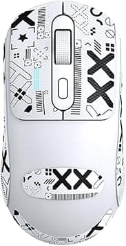Generic Wireless Gaming Mouse, 2400 DPI Adjustable, Dual Connection Modes 2.4G Bluetooth 5.0 Gaming Mouse Wireless, 500mAh Rechargeable Battery for PC, Laptop (White) on Amazon - Best Deal Finder