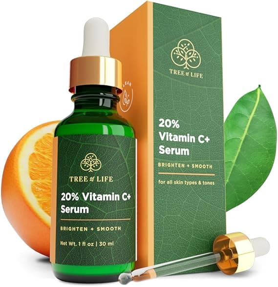 Tree of Life Beauty Hydrating Facial Serum - Super 20% Vitamin C+ with Vitamin E - Brightening & Smoothing for Dry/Sensitive Skin - Anti-Aging & Dark Spot Treatment - 1 Fl Oz on Amazon.ae - Price Tracker