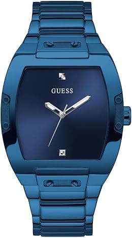 GUESS US Men's Blue and Diamond Analog Watch, one - Amazon.ae Price Tracker