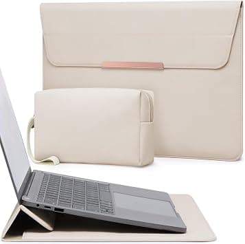 HYZUO 13 Inch Laptop Sleeve Case with Stand for MacBook Air 13 M5 A3449 M4 M3 M2 M1 2026-2018, 13" MacBook Neo 2026 A3404, MacBook Pro 13 M2 M1, 13" iPad Pro/Air, Surface Pro, Beige(Smiley) on Amazon.ae - Price Tracker