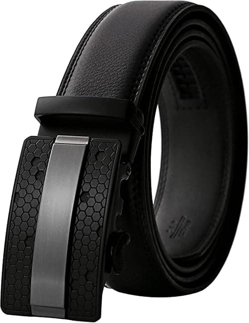 AMOSTBY Mens Belt Leather Slide Ratchet Belt for Gift Dress and Casual, 1 3/8" with Adjustable Automatic Buckle - Fit for Jeans, Suits and Every Occasion on Amazon.ae - Price Tracker