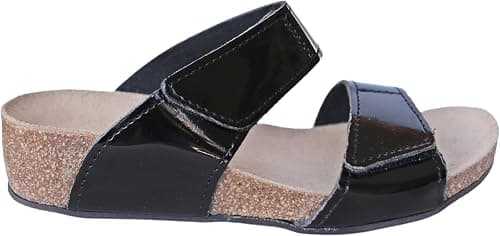 T86 Orthopedic Cork Wedge Slides Sandals - Ladies Sandals for Flat Feet prevention | 2 Hook and Loop Straps - Arch & Metatarsal Support Footwear - deep foot bed on Amazon - Best Deal Finder