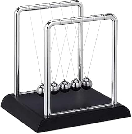 Newton Cradle Large Balance Ball, Desk Toy & Gadget, Newton Pendulum, Relive Stress on Amazon.ae - Price Tracker