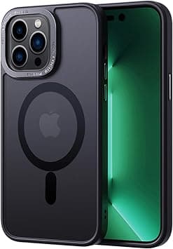 Magnetic Case Compatible with iPhone 15 Plus,Translucent Matte Back Non-slip Phone Cover Protective Shockproof,Black على Amazon.ae - متتبع الأسعار