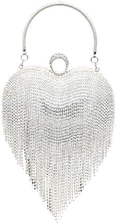 UMREN Women Luxury Heart Shape Tassel Evening Clutch Bag Rhinestones Wedding Party Purse Handbag on Amazon.ae - Price Tracker