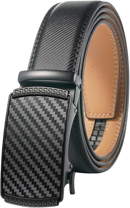 AMOSTBY Mens Belt Leather Slide Ratchet Belt for Gift Dress and Casual, 1 3/8" with Adjustable Automatic Buckle - Fit for Jeans, Suits and Every Occasion on Amazon.ae - Price Tracker