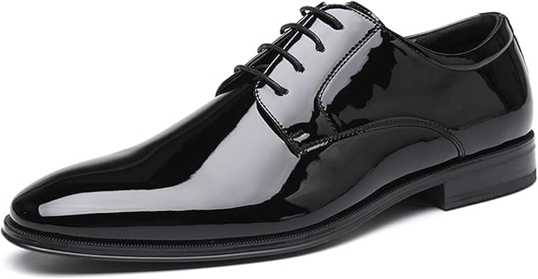 DECARSDZ Men's Dress Shoes Formal Classic Lace-up Oxfords Black on Amazon.ae - Price Tracker