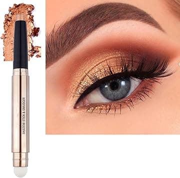Champagne Gold Eyeshadow Stick Cream Shimmer Smooth Glitter Eyeshadow Pencil, Hypoallergenic Natural Waterproof Long Lasting Eye Shadow, Multi-Dimensional Eyes Look (Champagne Shimmer # 04) on Amazon.ae - Price Tracker