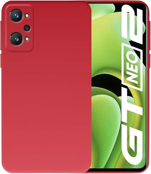 Silicone Case Cover for Realme GT Neo 2, Flexible Shockproof Protective Back Cover with Precise Cutouts (Red, for Realme GT Neo 2) on Amazon.ae - Price Tracker