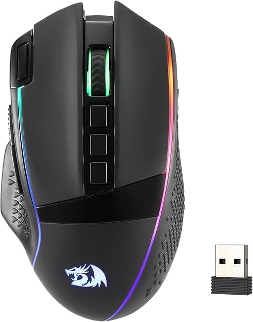 ريدراجون ماوس العاب لاسلكي M991 برو، 26000 نقطة لكل بوصة، ثلاثي الاوضاع (2.4GHz/بلوتوث/سلكي)، 9 ازرار قابلة للبرمجة، بطارية 1000mAh، متانة 20 مليون نقرة على أمازون - دليلك لأفضل العروض